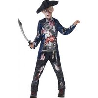 Zombie piraat pak voor jongens 145-158 (10-12 jaar)  -
