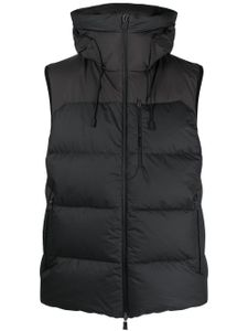 Herno gilet matelassé à design bicolore - Noir