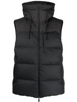 Herno gilet matelassé à design bicolore - Noir