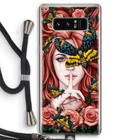 Lady Moth: Samsung Galaxy Note 8 Transparant Hoesje met koord