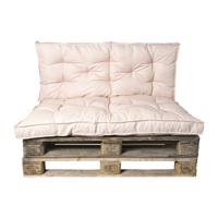 Palletkussens 120x80 cm - beige - set van 2 Palletkussens 120x80 cm - beige - set van 2