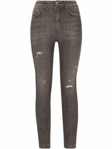 Dolce & Gabbana jean skinny Audrey à effet usé - Gris