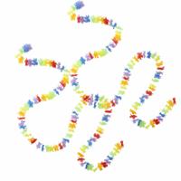Hawaii decoratie slinger - Set van 2x stuks - 3 meter - polyester/plastic - tropische bloemen versie