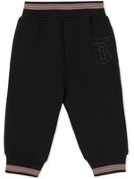 Burberry Kids pantalon de jogging à motif monogrammé - Noir