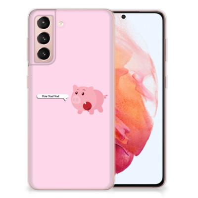 Samsung Galaxy S21 Telefoonhoesje met Naam Pig Mud Samsung Galaxy S21 Telefoonhoesje met Naam Pig Mud