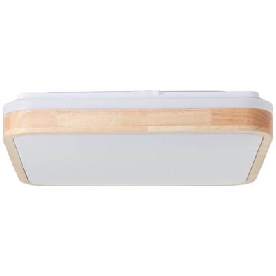 Brilliant PlafondlampTumeo 39 x 39cm wit met hout - G99791/75