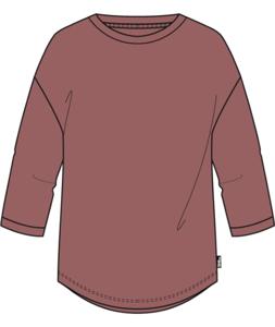 Jack wolfskin Travek 3 4 T-shirt Dames Mineral Red Heather L