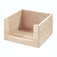 iDesign - Opbergbox, Open, 25.5 x 25.5 x 15 cm, Paulownia Hout, Beige