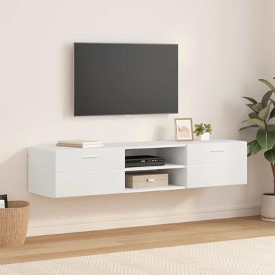 TV-kast met lade met plank Wit 150 x 39 x 30 cm Bewerkt hout