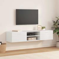 TV-kast met lade met plank Wit 150 x 39 x 30 cm Bewerkt hout