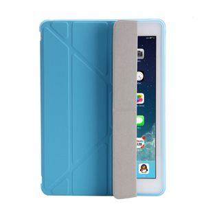 Shop4 - iPad Air (2013) Hoes - Origami Smart Book Cover Licht Blauw