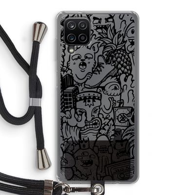 Vexx Black Mixtape: Samsung Galaxy A12 Transparant Hoesje met koord