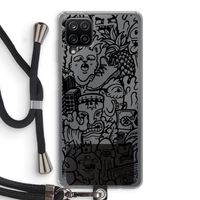 Vexx Black Mixtape: Samsung Galaxy A12 Transparant Hoesje met koord
