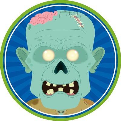 10x Halloween onderzetters zombie