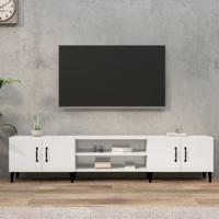 Tv-meubel 180x31,5x40 cm bewerkt hout hoogglans wit