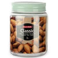 Plasticforte keuken voorraadpot - weckpot - mintgroen - 1 liter - kunststof