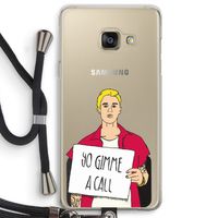 Gimme a call: Samsung Galaxy A3 (2016) Transparant Hoesje met koord