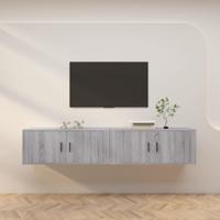 Tv-wandmeubels 2 st 100x34,5x40 cm grijs sonoma eikenkleurig Tv-wandmeubels 2 st 100x34,5x40 cm grijs sonoma eikenkleurig