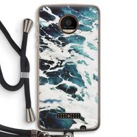 Golven: Motorola Moto Z Force Transparant Hoesje met koord