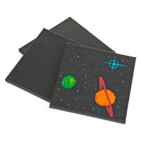 Colorations Canvas zwart 20x20cm, 3st.