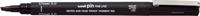 Uni Pin fineliner, schuine punt, 3,0 mm, zwart