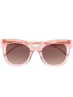 Lancel lunettes de soleil teintées à logo imprimé - Rose Lancel lunettes de soleil teintées à logo imprimé - Rose