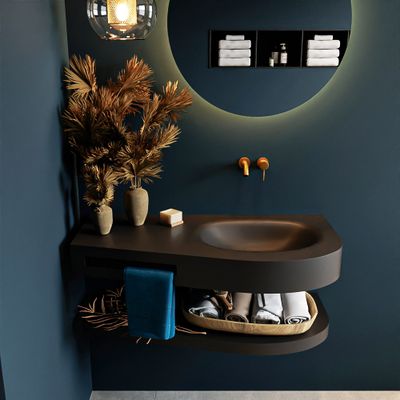 MONDIAZ RIVA 100cm Wastafel met planchet kleur Urban. Wastafel DULCET rechts 0 kraangaten kleur Urban. MONDIAZ RIVA 100cm Wastafel met planchet kleur Urban. Wastafel DULCET rechts 0 kraangaten kleur Urban.