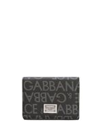 Dolce & Gabbana portefeuille en jacquard à plaque logo - Noir