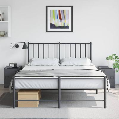 Nachtkastjes 2 st 34,5x39x44 cm staal antracietkleurig