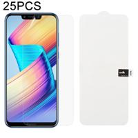 25 stuks zachte hydrogel film volledige dekking front beschermer met alcohol katoen + kraskaart voor Huawei Honor spelen