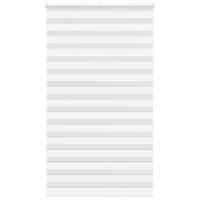 VidaXL Zebra rolgordijn 130x230 cm stofbreedte 125,9cm polyester wit