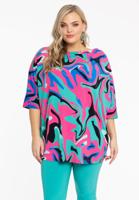 Yoek Shirt kimono mouw | Turquoise | Maat 42/44