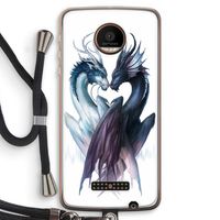 Yin Yang Dragons: Motorola Moto Z Force Transparant Hoesje met koord