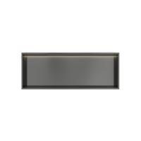 Hotbath &MORE Inbouwbox of inbouwnis - 30x80x10 - with LED IP44 - Geborsteld gunmetal PVD BOX080LBGP
