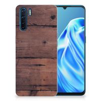 OPPO A91 Bumper Hoesje Old Wood