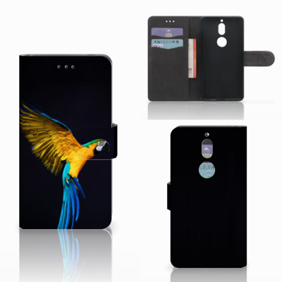 Nokia 7 | Telefoonhoesje | Met pasjeshouder | Papegaai