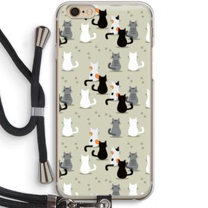 Katten: iPhone 6 / 6S Transparant Hoesje met koord