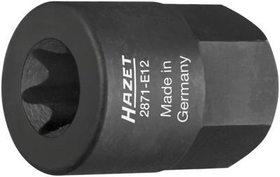 HAZET Turbocompressor/pijpbochtstuk dopsleutel 2871-E12 · 17 mm buitenzeskant · Buiten-TORX®-profiel · SW E12