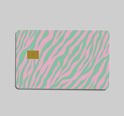 Zebraprint mintgroen pinpas sticker
