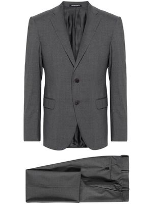 Emporio Armani costume en laine vierge - Gris