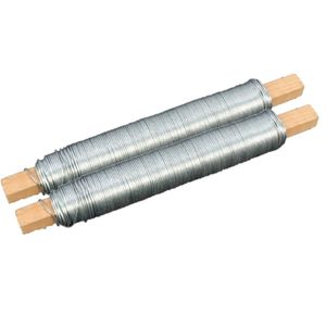 Wikkeldraad - 2x rolletjes - zilver - 100 gram - 0,65 mm - ijzerdraad/binddraad - hobby draad