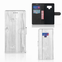 Samsung Galaxy Note 9 Book Style Case White Wood - thumbnail