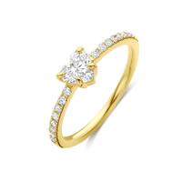 14k Geelgouden Ring met Lab Grown Diamant 0.665ct