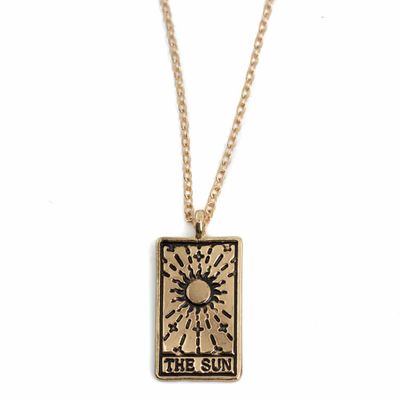 Amulet Goudkleurig Tarot &apos;de Zon&apos;