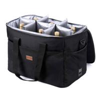 Packaway 4 Laags Geïsoleerde Koeltas - Lunchtas 40 liter - Inclusief Divider - Zwart