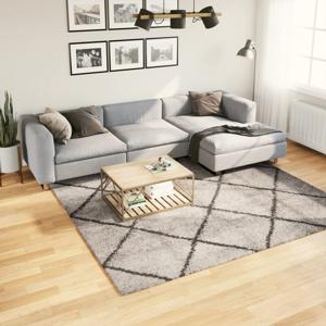 VidaXL Vloerkleed pamplona shaggy hoogpolig 240x240 cm beige antraciet