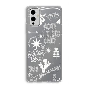 Good vibes: OnePlus 9 Transparant Hoesje