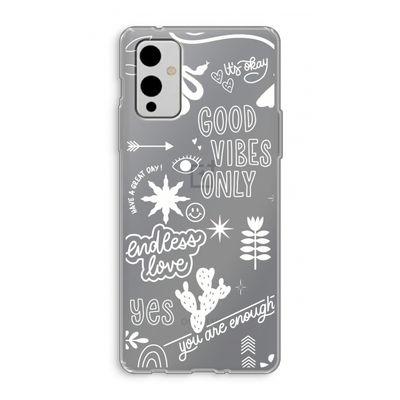 Good vibes: OnePlus 9 Transparant Hoesje