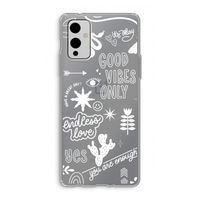 Good vibes: OnePlus 9 Transparant Hoesje