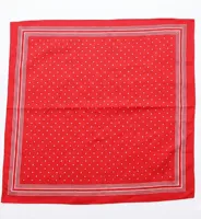 Boeren zakdoek rood kleine stippel 55 x 55 cm - Katoen